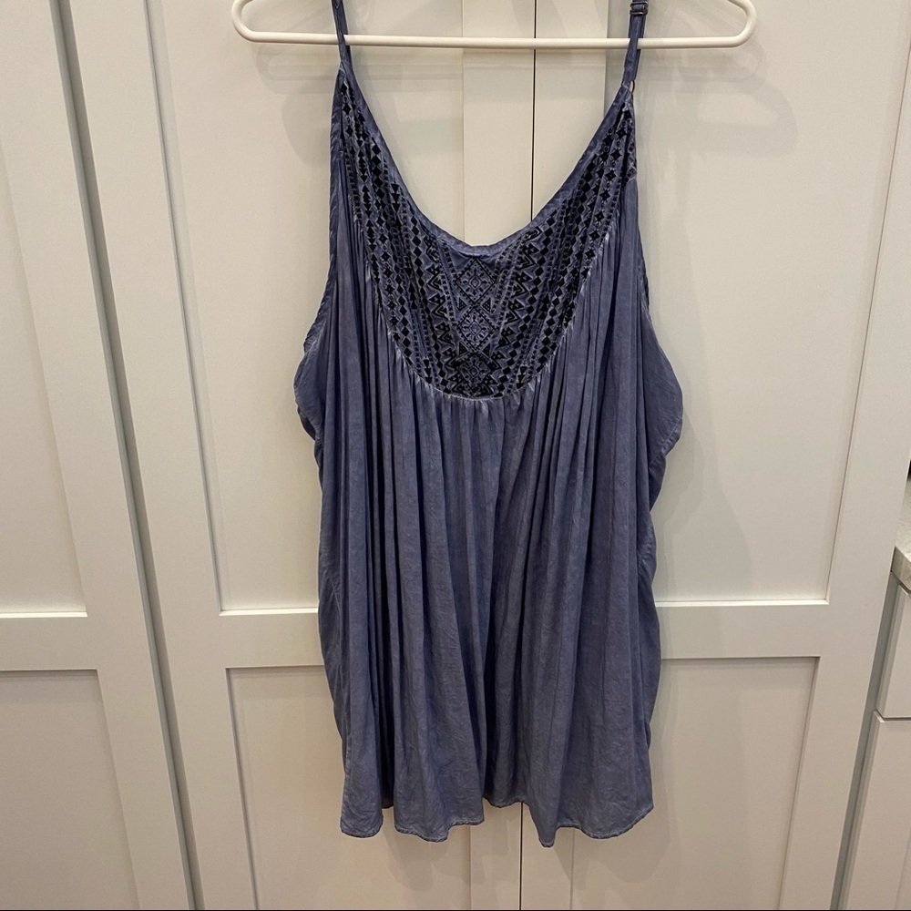 TORRID spaghetti strap loose tank top. blue size 5 - Picture 4 of 8